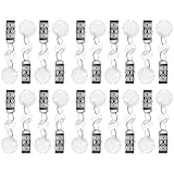 WEKADRIN 24 Stück Teiliges Kristall-tischtuchgewichte Metallklammern Teardropförmige Anhänger Winddichte Tischdeckenhalter für Garten Picknick und Party Transparente Tischtuchklammern