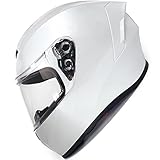 Motorradhelm Motorrad Klapphelm Integrierter Motorradhelm mit Anti-Fog-Doppelvisier DOT/ECE-Zugelassener Vollgesichts Sturzhelm für Roller