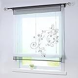 Joyswahl Raffrollo Voile Raffgardinen mit Tunnelzug Alina Gardinen BxH 80x100cm Grau 1er Pack
