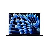 Apple 15' MacBook Air Laptop mit M3 Chip: 15,3' Liquid Retina Display, 16 GB gemeinsamer Arbeitsspeicher, 256 GB SSD Speicher, beleuchtete Tastatur, 1080p FaceTime HD Kamera, Touch ID, Mitternacht
