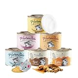 Pfotenliebe Bio-Katzenfutter, Schnupperpaket mit verschiedenen Sorten, ausgezeichnete Bio Qualität seit 2007, 6x200g