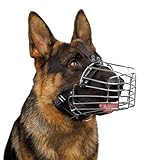 BRONZEDOG Draht-Hundemaulkorb Deutscher Schäferhund für mittelgroße große Hunde Verstellbarer langlebiger Metallkorb zum Beißen Kauen Bellen (XL)
