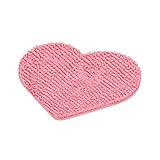Junguluy HerzföRmiger Teppich Liebe Bodenmatte Duschmatte rutschfest für Zuhause Wohnzimmer Sofa Badezimmer Boden Valentinstag
