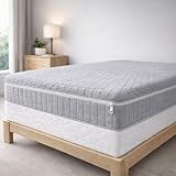 Degrees Home – Teide – Matratzenbezug – 140 cm Matratzenschoner – Matratzenbezug mit Reißverschluss – Anti-Milben-Matratzenschoner – 140 cm Bett - Grau