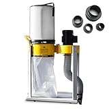 BAMATO Absauganlage AB-1500CF | inkl. Adapter Set und Feinstaubfilter | 230V Anschluss | 750 W Motorleistung | 1500 m³/h Absaugleistung | Absaugung Werkstatt Holz