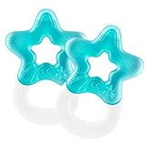Dentistar Kühlbeißring 2er-Set – Beißring Baby ab 3 Monate – Kühlende Zahnungshilfe und Beißspielzeug für Babys und Kleinkinder - BPA frei - Türkis