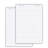 Conipa® - 5 x Flipchart Papier Block 68x99 cm weiß (KARIERT) 80 g/qm - 5 Flipchart-Blöcke à 20 Blatt - Whiteboard-Papier für Charts & Meetings (5 Blöcke Kariert)