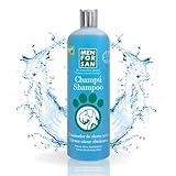MENFORSAN Geruchsbeseitigendes Hundeshampoo, Beseitigt schlechte Gerüche aus dem Fell, Talkum, Blau, 1 l