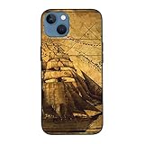 Nautisches Segelpiraten-Thema bedruckte Hüllen für iPhone 13 Hülle, stoßfest, niedliche Handyhülle, 6,1 Zoll, Anti-Fingerabdruck, kein Vergilben