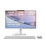 Lenovo IdeaCentre All in One A100 | 23.8' Full HD Display | Intel Core i3-N305 | 16GB RAM | 512GB SSD | Intel UHD Grafik | Win11 Home | QWERTZ | grau | inkl. Tastatur & Maus | 3 Monate Premium Care
