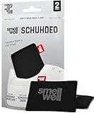 SmellWell Active Schuhdeo – Schuh Geruchsentferner – Schuhdeo gegen Geruch antibakteriell – Bambusaktivkohle Geruchs- & Feuchtigkeitsabsorber für Schuhe & Taschen, Black 1 Paar