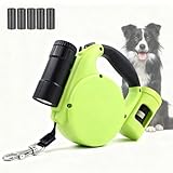 MidingChai Hundeleine 5M mit Licht & Kotbeutel Set,Rollleine Hunde Leine für Mittelgroße & Große Hunde (15-50kg),EIN-Knopf-Steuerung & 360°Verwicklungsfrei,Leine Hund für Training und Spaziergänge