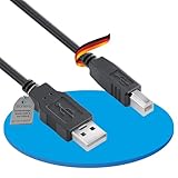 Sonero® USB 2.0 Kabel, Verbindungskabel, Druckerkabel, A-Stecker auf B-Stecker, 480 Mbit/s, schwarz, 0,50m
