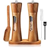 Hölzerne Küche Pfeffermühle Acrylgewürzschüttler Gewürzmühle
