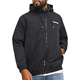 JACK & JONES Herren Jjerush Hood Noos Pls Bomberjacke, Schwarz, 6XL EU