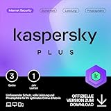Kaspersky Plus Internet Security 2025 | 3 Geräte | 1 Jahr | Anti-Phishing und Firewall | Unbegrenzter VPN | Passwort-Manager | Online-Banking Schutz | PC/Mac/Mobile | Aktivierungscode per Email
