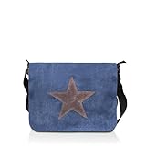 Glamexx24 Tasche Handtaschen Schultertasche Umhängetasche mit Stern Muster Tragetasche Laptoptasche Messenger Bag Herren für Arbeit Freizeit oder Schule