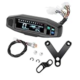 KiBcsLic Motorrad LED Drehzahlmesser Tachometer Armaturenbrett für Ersatzteile