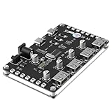 JMT USB-2.0-Hub mit 4 Anschlüssen und 3528 bunten LEDs und Zusatzstrom für PC, Laptop, kompatibel mit Windows, Mac OS X, Linux
