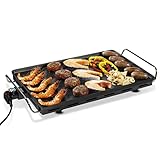 Princess Table Chef XXL – 4 mm dicke Teppanyaki-Grillplatte, 60 x 36 cm, 4-6 Personen 2500 Watt, 102325, Schwarz, 01.102325.01.005