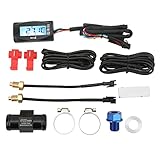 Zohisin in Wasser Öl Temperatur Zeit Spannungsanzeige LCD Digitalanzeige DC12V für Motorrad M20x1 (M14*1,25)