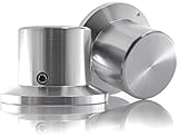 Hifi Lab Poti-Knopf Alu 38x26x26 Audio Drehknopf Aluminium massiv Silber 6mm Potentiometer Knopf Alu-Knopf