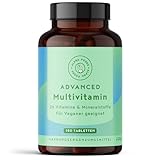 Multivitamin Hochdosiert - 180 vegane Tabletten - 26 Wertvolle Mineralien und A-Z Vitamine - Unterstützt das Immunsystem, die Energie und den Stoffwechsel - Alpha Foods