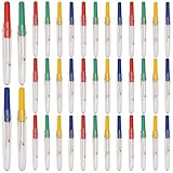 120-teiliges Nahttrenner-Set, Mini-Fadenschneider mit Sicherheits-Kugelspitze und farbigen Kunststoffgriffen zum Nähen, Sticken und Kreuzstich