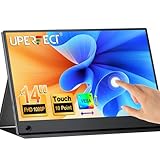 UPERFECT Portable Monitor Touchscreen, 14 Zoll Tragbarer Bildschirm für Laptop 1920×1080 FHD IPS Ultra-Dünner Zweitbildschirm für Laptop/Phone/Spielkonsole, VESA Mountable
