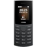 Nokia 105 4G 2. Edition (2024) (1,77 Zoll Display, herausnehmbarer 1450 mAh Akku, 128 MB Speicher erweiterbar, Bluetooth 5.0, USB Typ-C, 3,5mm Klinkenbuchse, Dual-SIM, IP54, FM-Radio) Charcoal