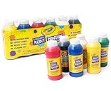 CRAYOLA – 6 Flaschen Abwaschbare Farbe, für Kreative Aktivitäten in der Schule und zu Hause, Ideal für Kinder, Verschiedenen Farbtönen, 54-2508