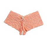 Corsage Body Schwarz Reizvolle Unterwäsche für Frauen Spitze Plus Größe offener Schritt Bowknot Unterwäsche Dessous Weihnachten Engel (Orange XL)