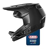 ABUS Downhill Helm HiDrop – ASTM-zertifizierter Fullface Helm mit ABS-Außenschale für MTB: Downhill, Enduro und Bikepark – für Erwachsene und Jugendliche – Schwarz, Größe L