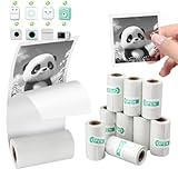 FQkBEX 57 x 30 mm Wärmepapierrolle kompatibel mit 58 mm 2 Zoll Bluetooth -Thermiedrucker Kompatibel mit Quittungsfotos und transparentes Druck(6Rolls White)