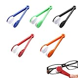 5 Stück Brillenreiniger,Mini Tragbare Brillenreiniger,Mikrofaser Reinigungsbürste,Brillenreiniger,Original Kratzer BrillenreinigungsgeräTGläser,für Sunglasses Kurzsichtige Brille