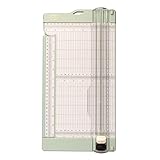 Vaessen Creative Papierschneider Mit Falzbrett 15x30,5cm, Mintgrün, für Scrapbooking und Karten Basteln