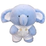 Elefant Plüsch, Weiche Kuschelige Stofftiere Puppen Mit Kleidung Kuscheltier Baby Elefanten Cartoon Plüschtiere Für Kinder Freundinnen(White)