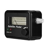 TIKATARER TV-Antennen-Signalstärkemessgerät, 9502 Satelliten-Finder, TV-Signalstärke-Messgerät mit Schwarzem Hintergrund und Weißem Sat-Finder, 13–18 V DC, Satelliten-Finder