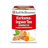 Bad Heilbrunner Kurkuma Ingwer Tee - Gewürztee im Filterbeutel - Kurkuma, Ingwer - würzig, harmonisch, wohltuend - würziges Wurzel-Duo aus Fernost (12 x 8 Filterbeutel)
