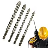 Hochfester Exzenterbohrer-satz Mit 4 Schneiden, Gezahnte Exzenterbohrer, Vierschneidige Gezahnte Metall-Sägezahn-exzenterbohrer-set Für Glas, Keramik, Edelstahl-Bohrer Für Die Holzbearbeitung