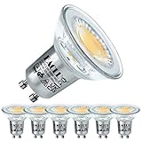 EACLL GU10 LED Warmweiss 3,5W Ersetzt 50W Halogenlampe, 6er-Pack. 385 Lumen 3000K Leuchtmittel, Abstrahlwinkel 360° Energiesparlampe, Nicht Dimmbar Reflektorlampen, AC 230V Flimmerfrei Strahler