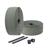 BBB Cycling Unisex-Adult RaceRibbon BHT-01 Fahrrad Lenkerband Rutschfest und Stoßdämpfend für MTB Rennrad und Urban Cycling Inkl. Abklebeband und Lenkerstopfen Olivgrün, Einheitsgröße, 200 x 3 cm