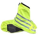 Maxentico Schuhüberzieher Wasserdicht mit Reflektorstreifen, Regenschutz Schuhe, Fahrrad Überschuhe Regen, Regenüberzieher Schuhe Fahrrad, Regenschuhe Fahrrad, Fahrradüberschuhe für Fahrradfahren