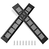 Ventilation Gitter Aluminium Lüftungsgitter Rechteckig Abluftgitter Korrosionsschutz fur Belüftung von Schränken und Schlafzimmern Schwarz 30 x 5 cm