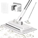 Bodenwischer, nicht waschbar, Reinigungswerkzeug mit Clip, nass und trocken, Mop mit Zange und Clip, für die Reinigung von Böden zu Hause, Küche, Wohnzimmer, Parkett, Laminatfliesen, M