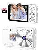 Digitalkamera 4K 64GB, Wevoor 64MP Autofokus Fotoapparat Fotokamera mit 2,8' Bildschirm, 18X Digitalzoom Kompaktkamera, 2000mAh Tragbare Mini Kamera für Anfänger Erwachsene Teens Reise Party Selfie