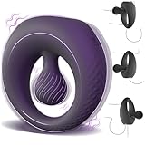 Penisring Vibrator mit 360° Verstellbarem Perlen-Klitorisstimulator, Sex Spielzeug für die Paare Männer Frauen, YAWNSHE Cockring Penis Ring Sex Toys, Erotisches Sexspielzeug für Paare Mann Extrem Sex