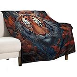 Kuscheldecke Tiermotiv, Tiger Decke EinzigKunstige, 130x150cm Kuscheldecke Flauschig, Weich & Warme Decke, Hochwertige Wohndecke, Samtdecke, Sofadecke, Tagesdecken