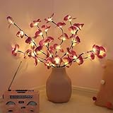 Esoes Lichterzweige Dekoleuchte Dekozweige Lichterzweige LEDs Lichter Zweige Lichterbaum LED Baum Lichterzweig Dekobeleuchtung für Innen Außen (Lila Rosa)