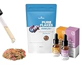 NatureHolic ImmunBoost Fisch Futter-Set | Fischfutter Power-Mix für Starke & gesunde Aquarienfische mit Knoblauch & Vitaminen | Unterstützt Immunsystem, Wachstum & Farbenpracht